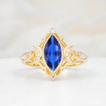 SR17656 Sapphire Ring - Yellow-Gold