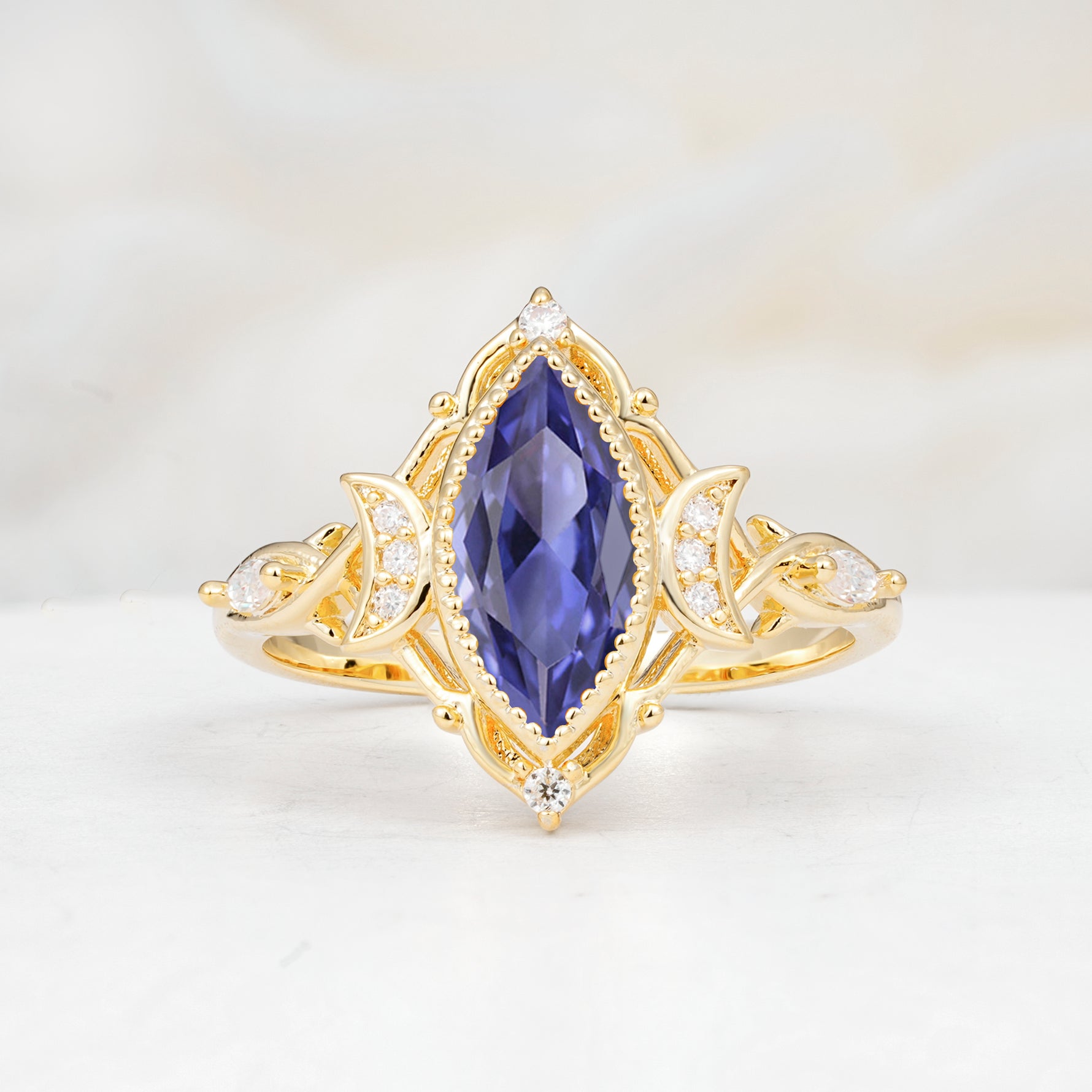 SR17656 Tanzanite Ring - Yellow-Gold