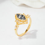 SR17656 Black Rutilated Quartz Ring - Additional view