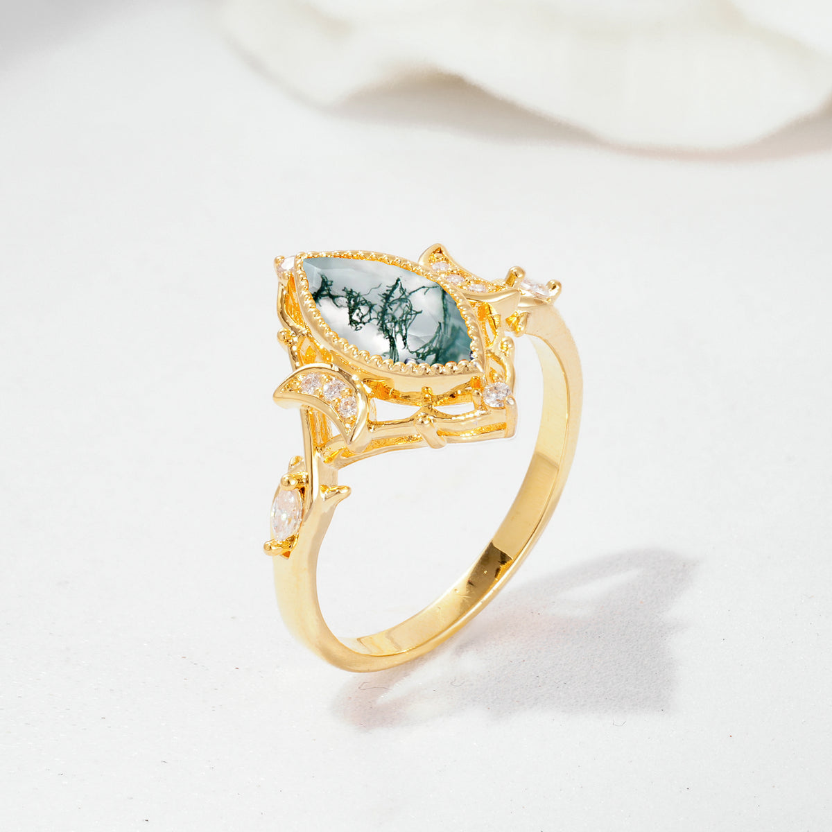 SR17656 Moss Agate Ring - Additional view