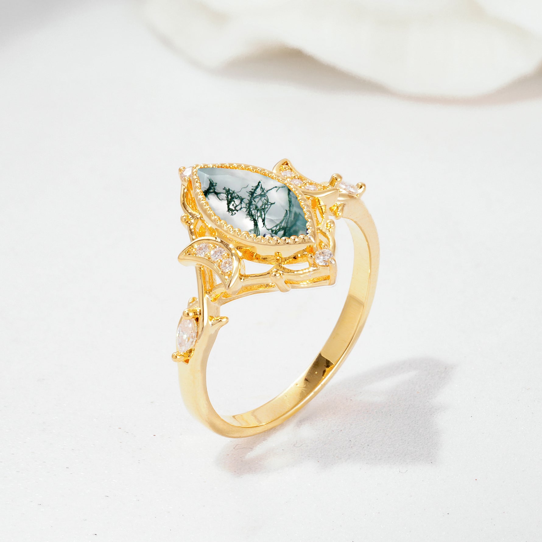 SR17656 Moss Agate Ring - Additional view