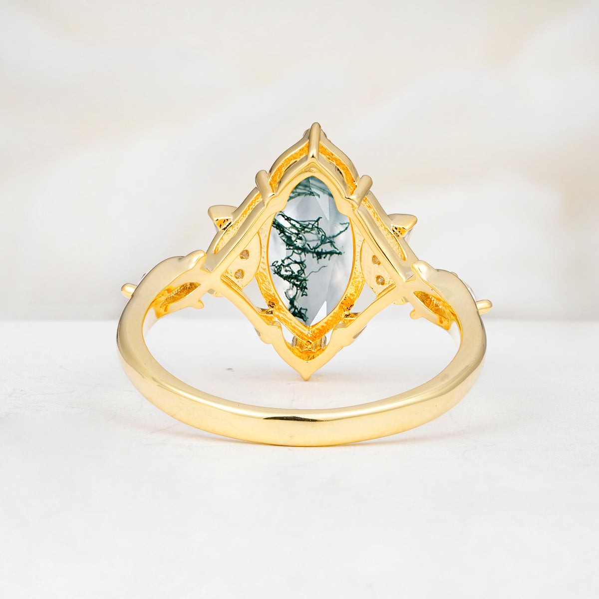 SR17656 Moss Agate Ring - Additional view