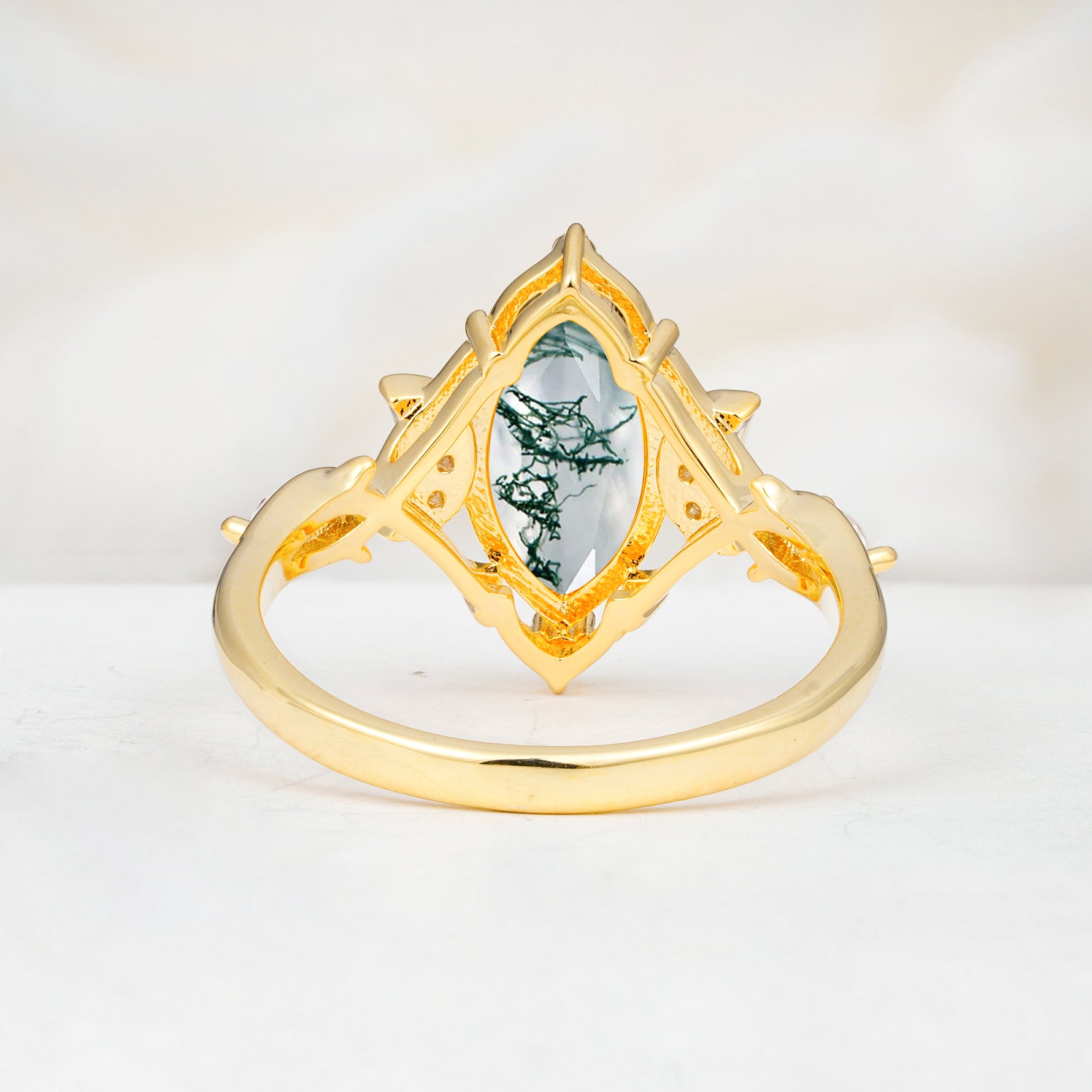 SR17656 Moss Agate Ring - Additional view