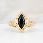 SR17656 Black Onyx Ring - Yellow-Gold