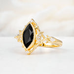 SR17656 Black Onyx Ring - White-Gold