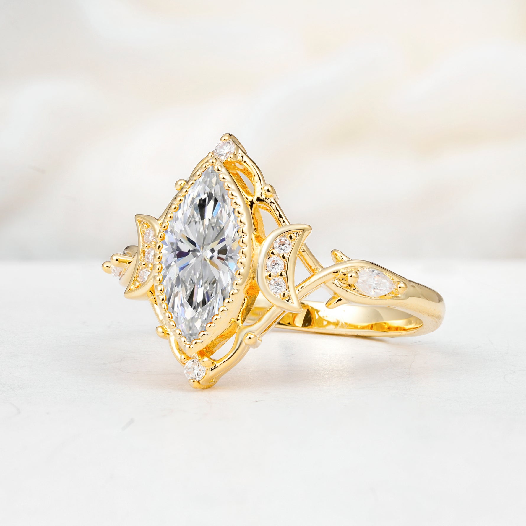 SR17656 Lab Diamond Ring - White-Gold