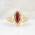 SR17656 Garnet Ring - Yellow-Gold