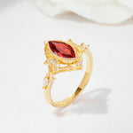 SR17656 Garnet Ring - Additional view