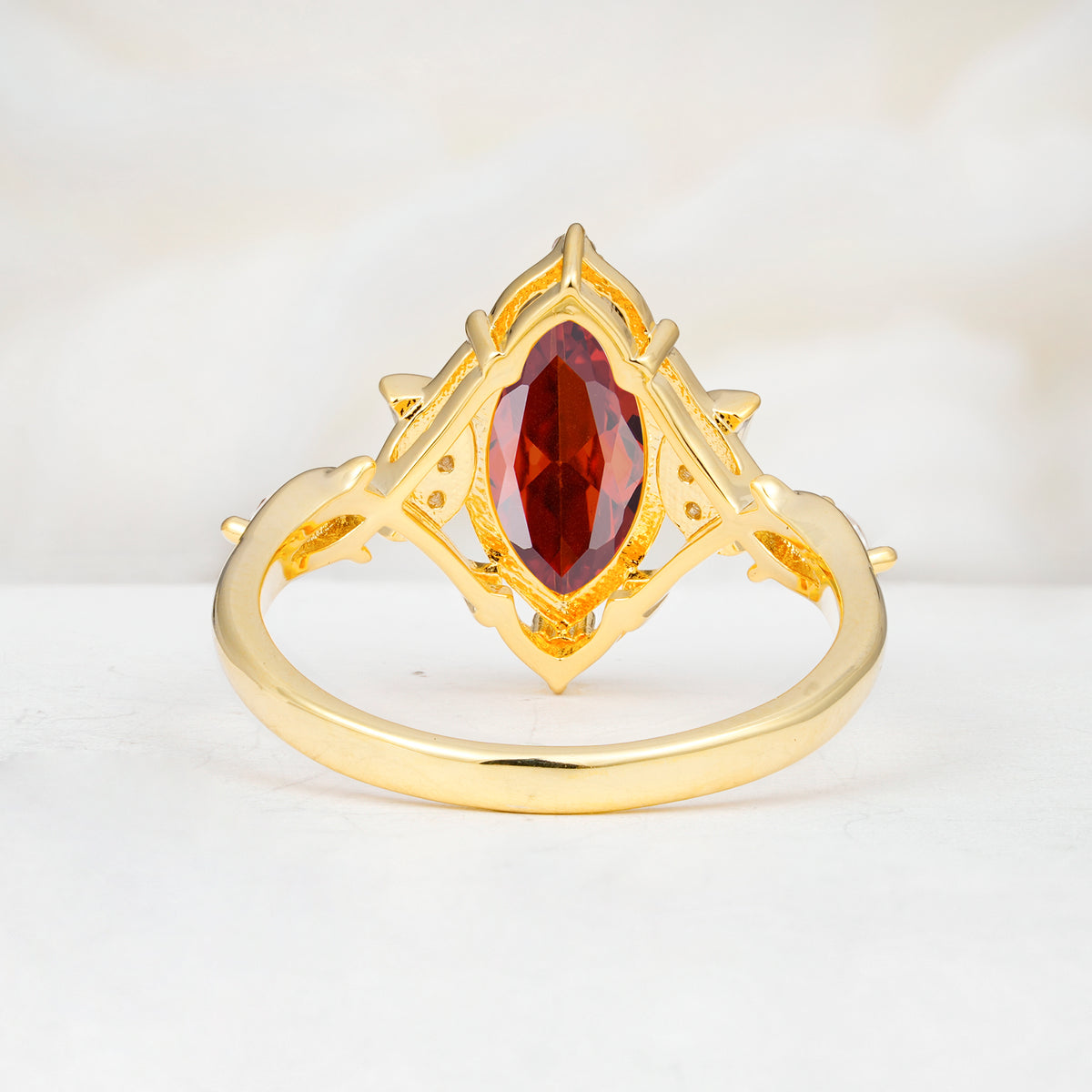 SR17656 Garnet Ring - Additional view