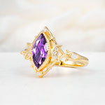 SR17656 Amethyst Ring - White-Gold
