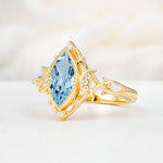SR17656 Aquamarine Ring - White-Gold