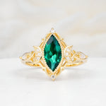 SR17656 Emerald Ring - Yellow-Gold