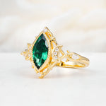 SR17656 Emerald Ring - White-Gold