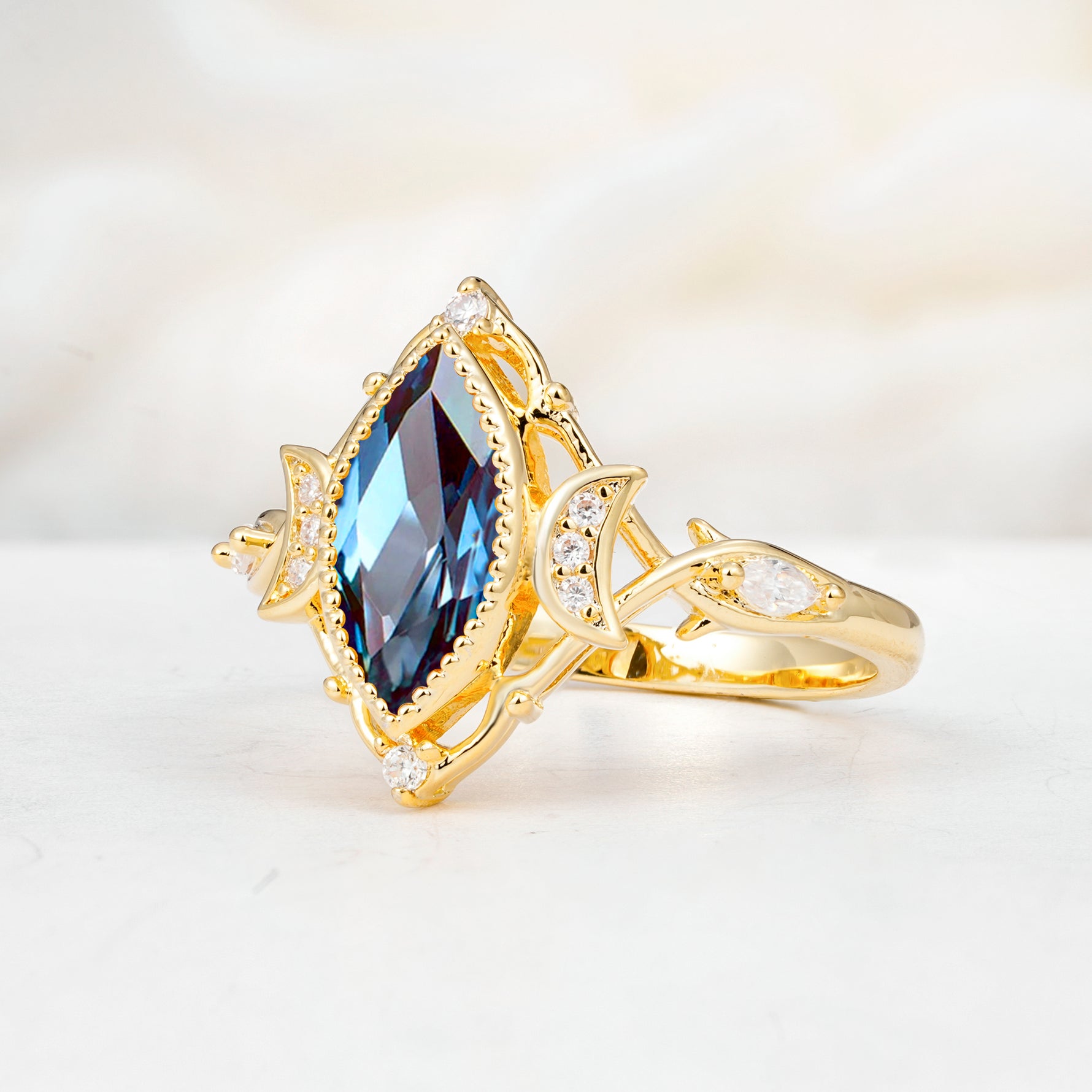 SR17656 Alexandrite Ring - White-Gold