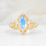 SR17656 Moonstone Ring - Yellow-Gold