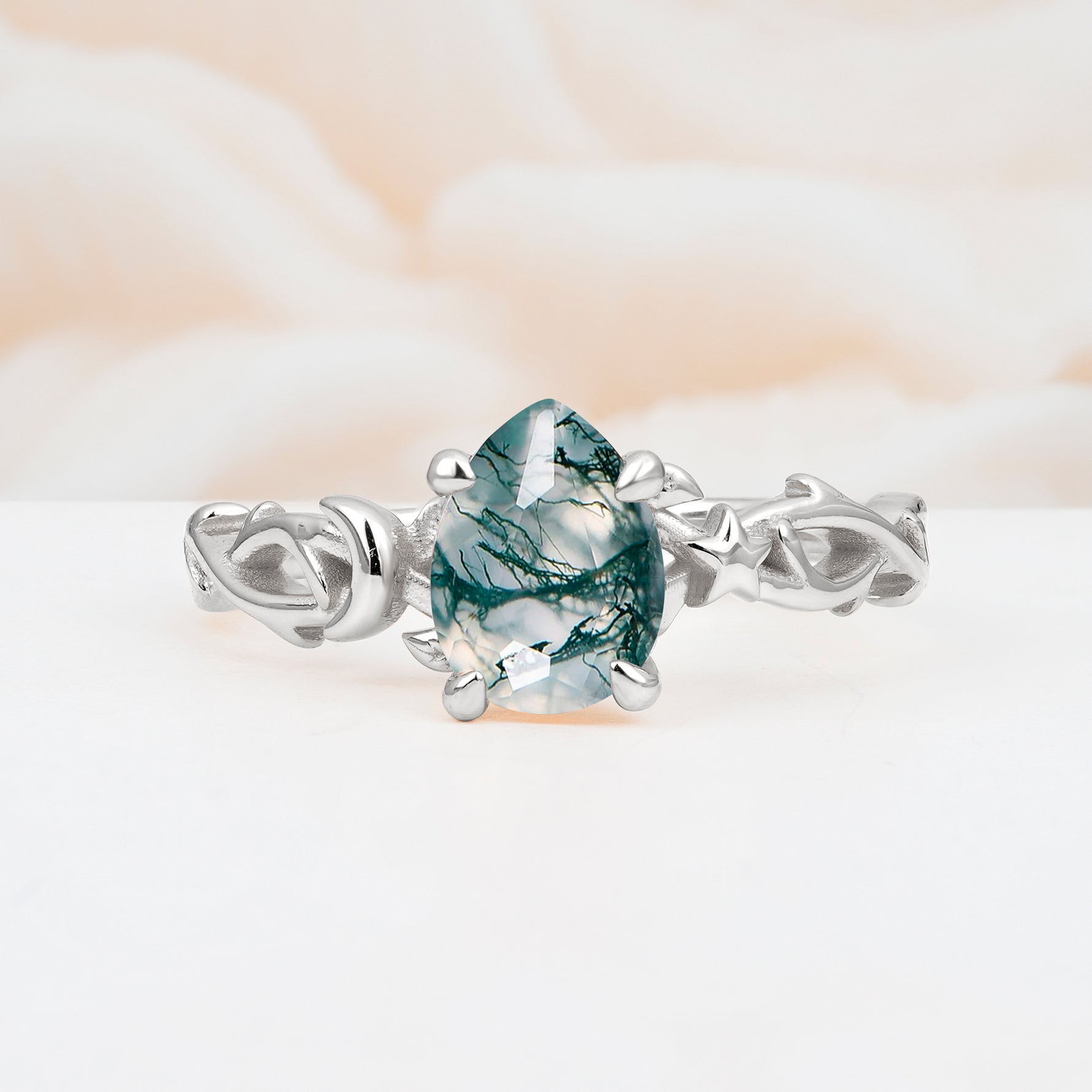 SR17666 Moss Agate Ring - Additional view