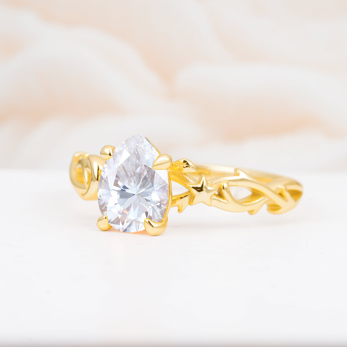 SR17666 Moissanite Ring - White-Gold