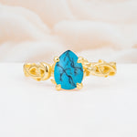 SR17666 Turquoise Ring - Yellow-Gold