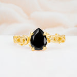SR17666 Black Onyx Ring - Yellow-Gold