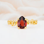 SR17666 Garnet Ring - Yellow-Gold