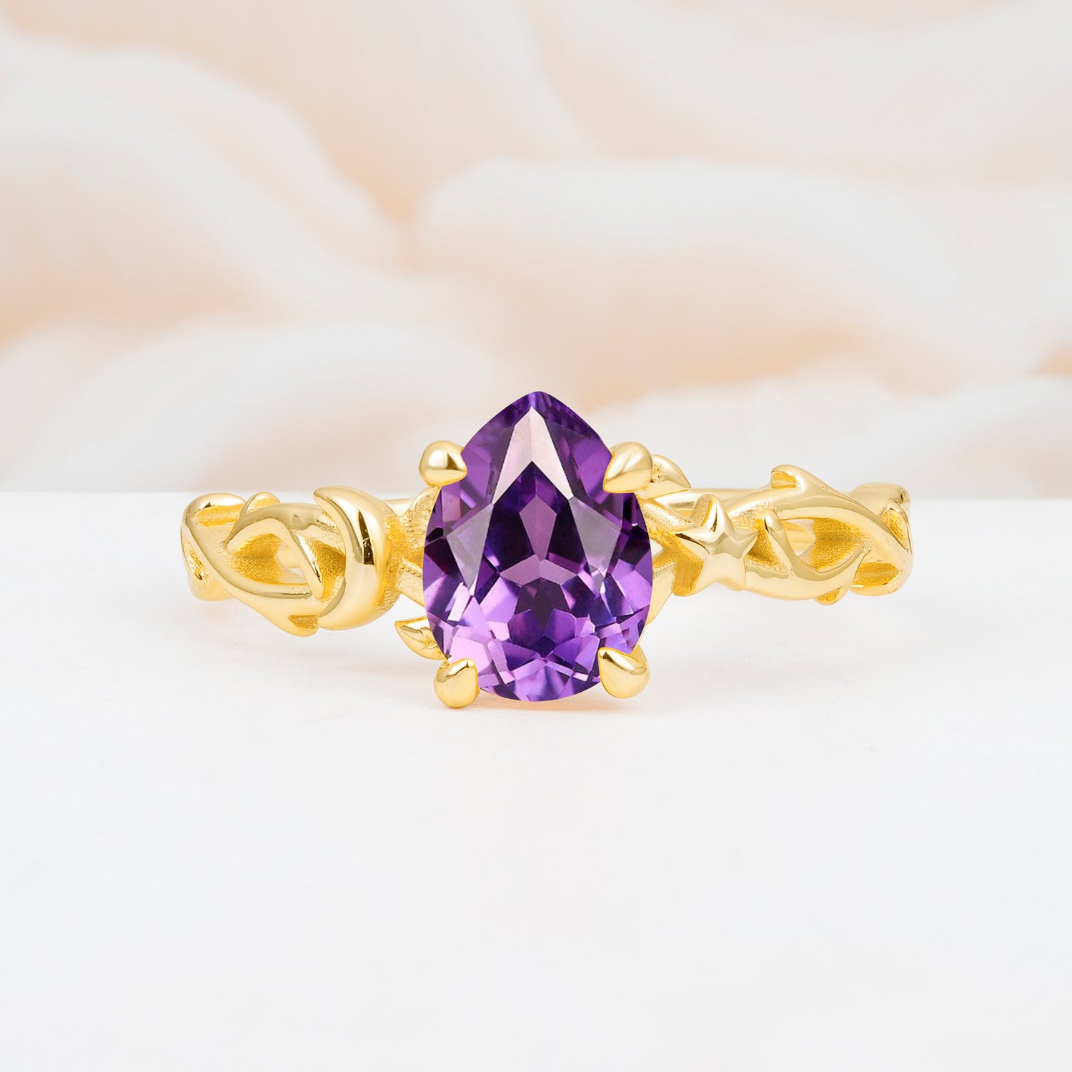 SR17666 Amethyst Ring - Yellow-Gold
