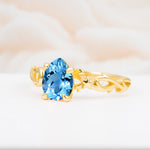 SR17666 Aquamarine Ring - White-Gold