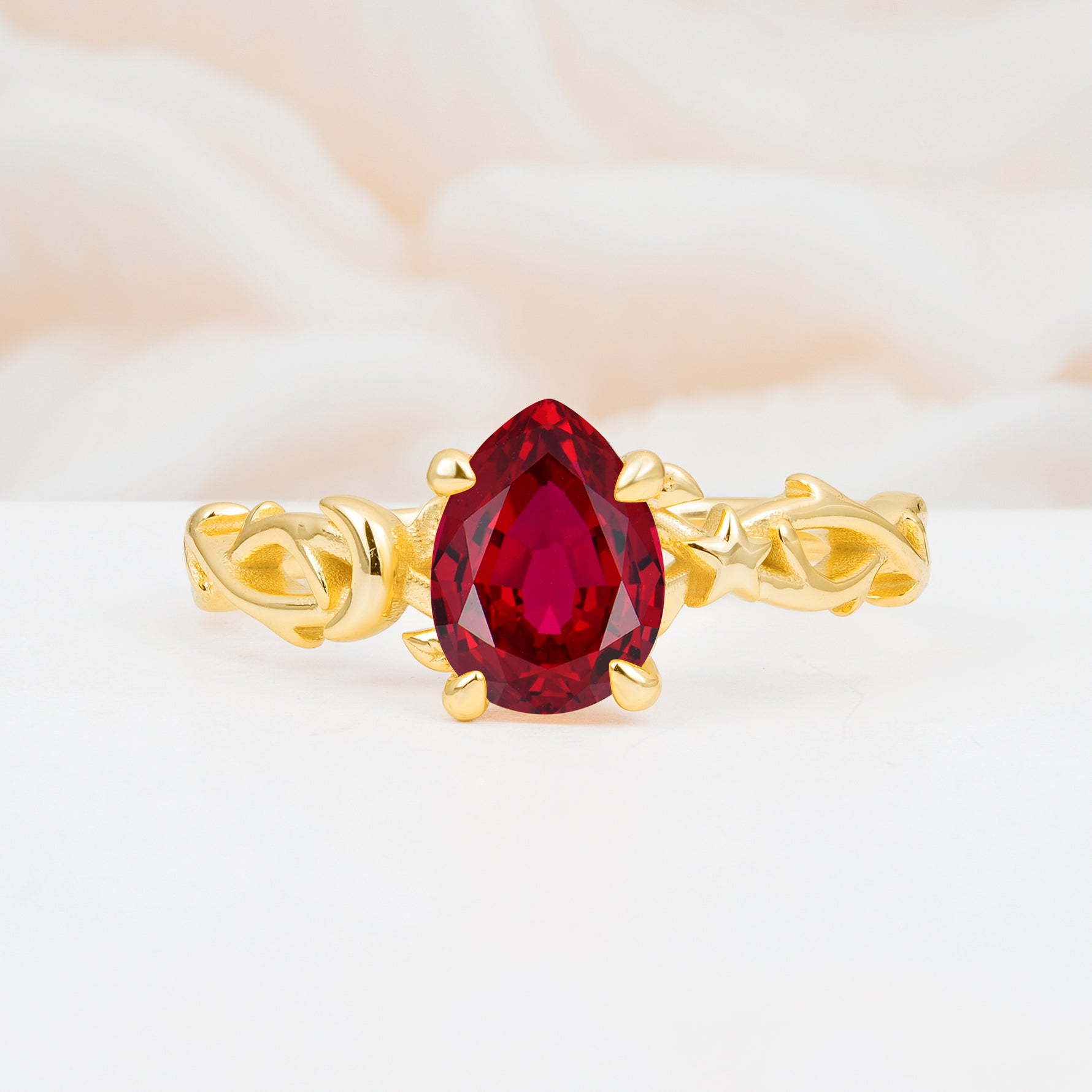 SR17666 Ruby Ring - Yellow-Gold