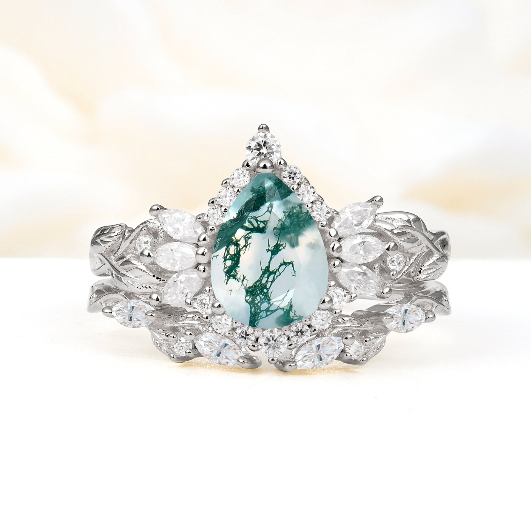 SR17675 Moss Agate Ring - Additional view