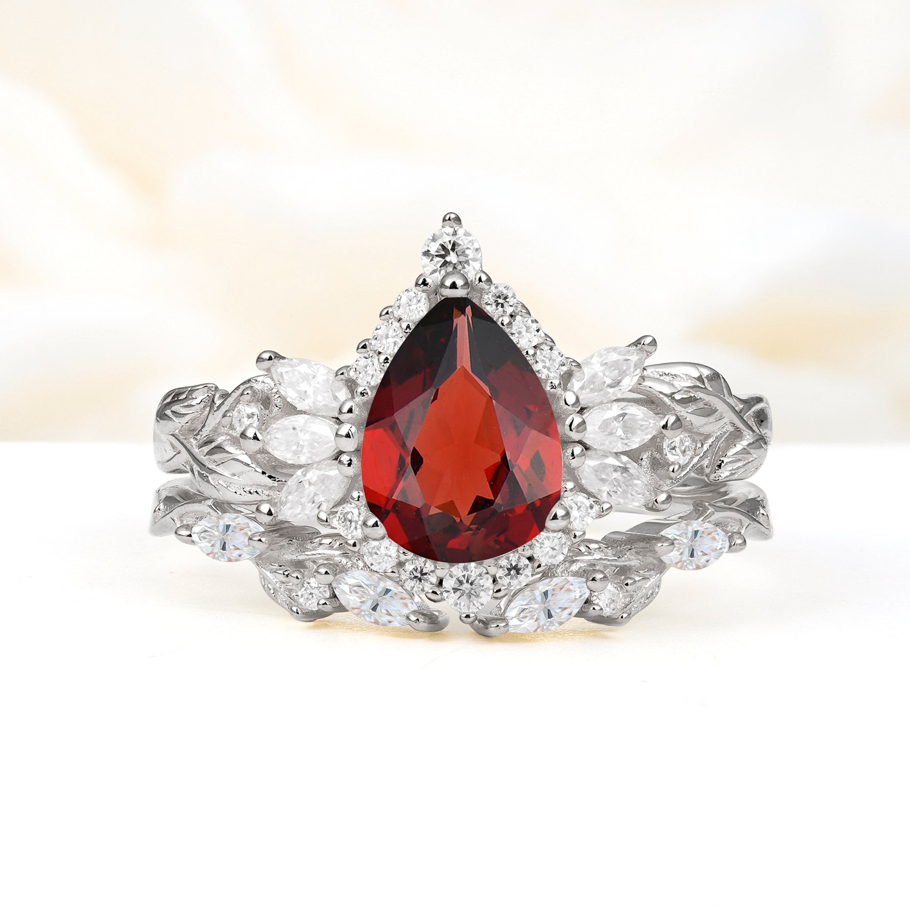 SR17675 Garnet Ring - Additional view