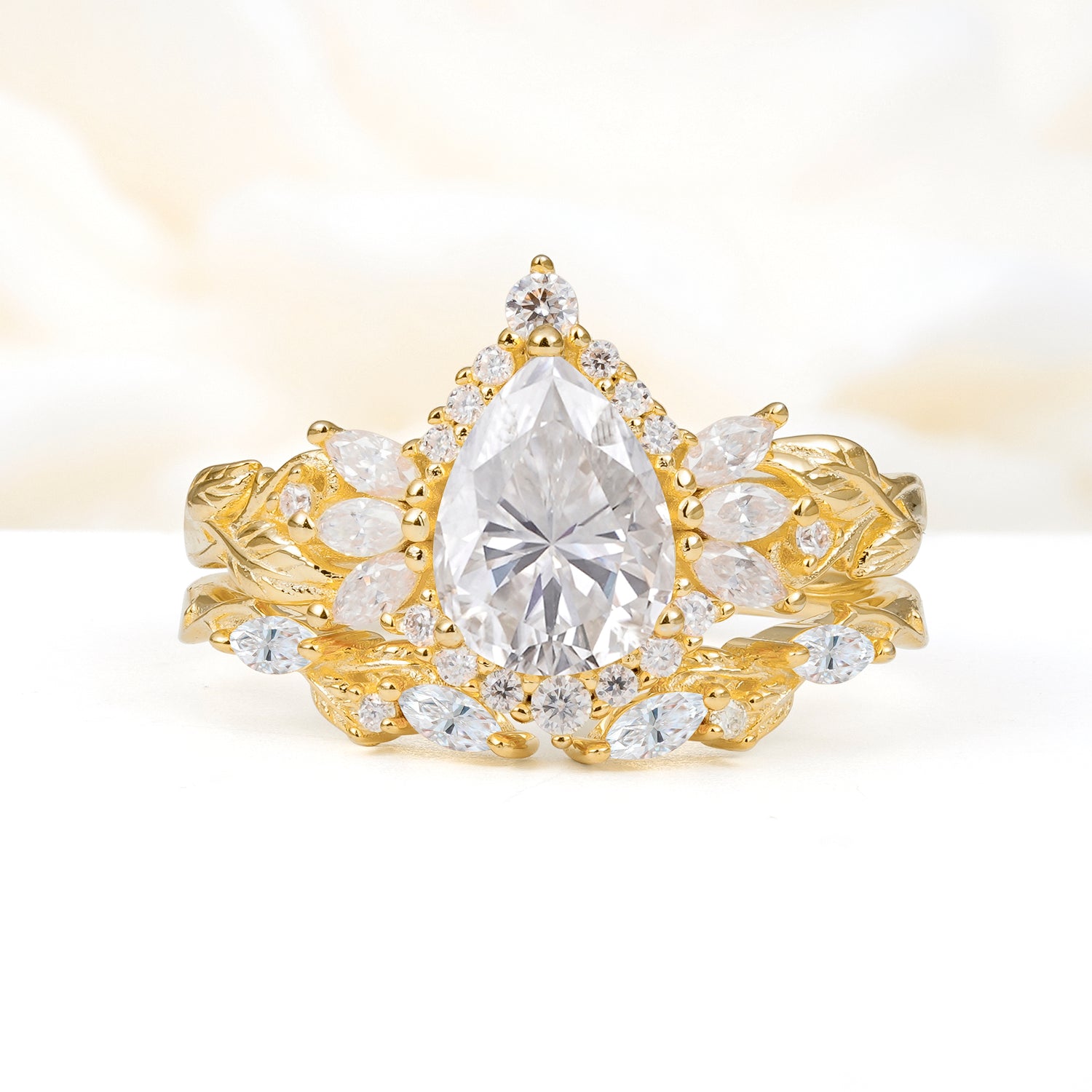 SR17675 Moissanite Ring - Yellow-Gold
