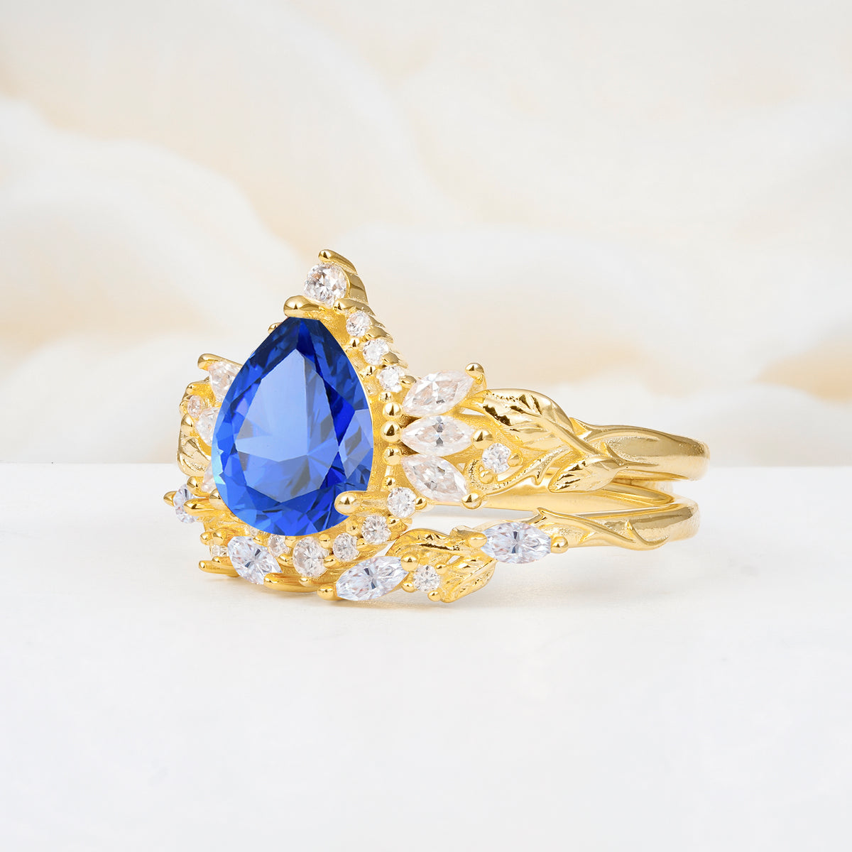 SR17675 Sapphire Ring - White-Gold