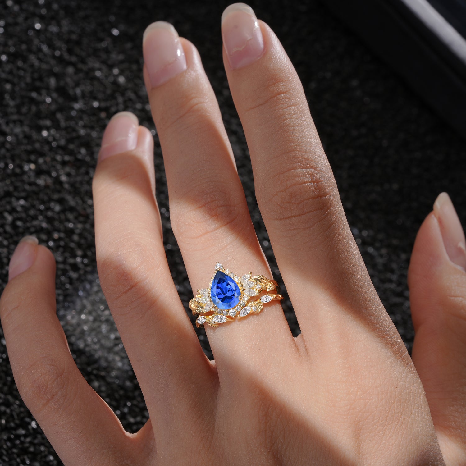 SR17675 Sapphire Ring - Rose-Gold