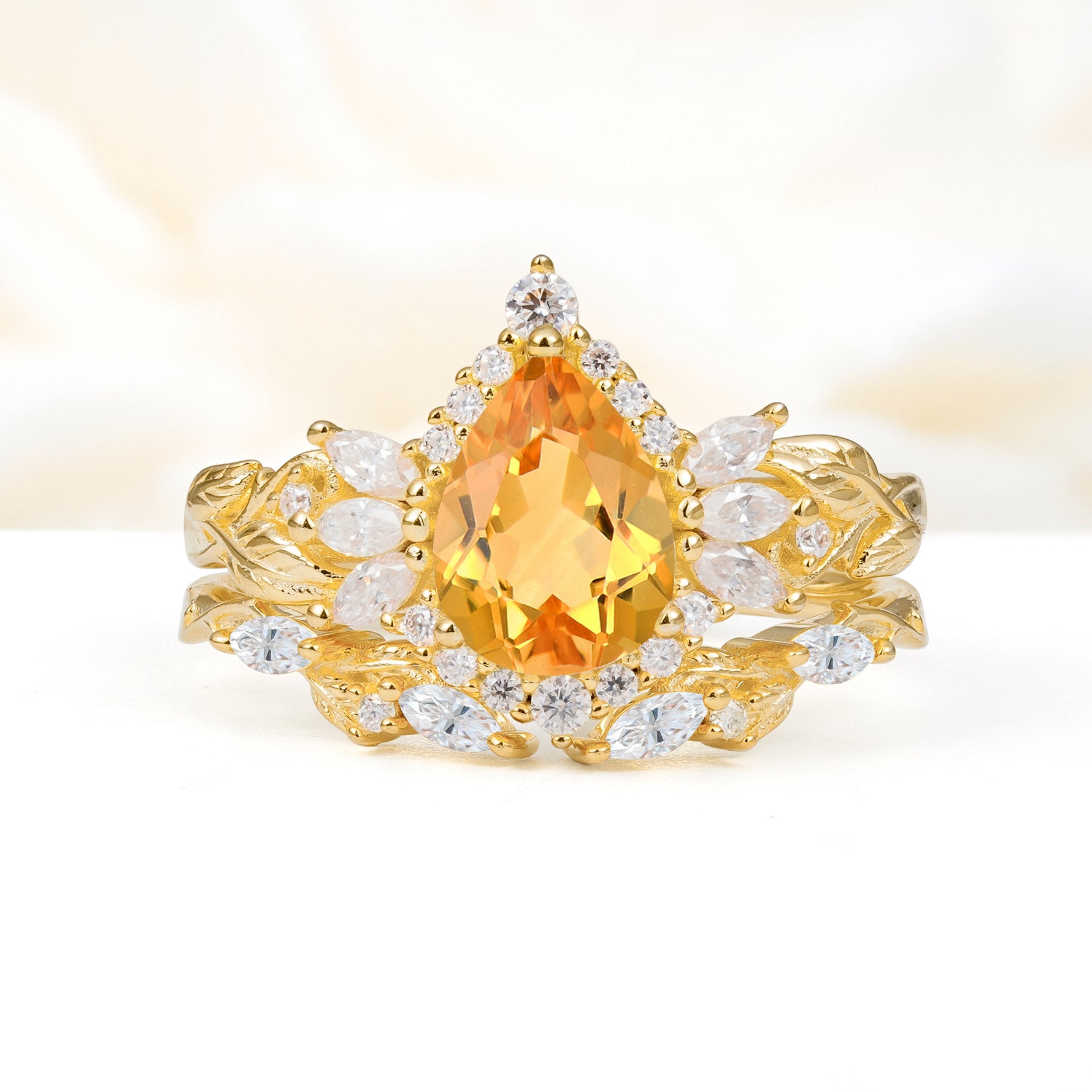 SR17675 Citrine Ring - Yellow-Gold