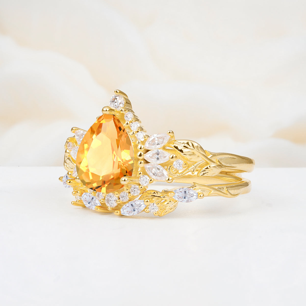 SR17675 Citrine Ring - White-Gold