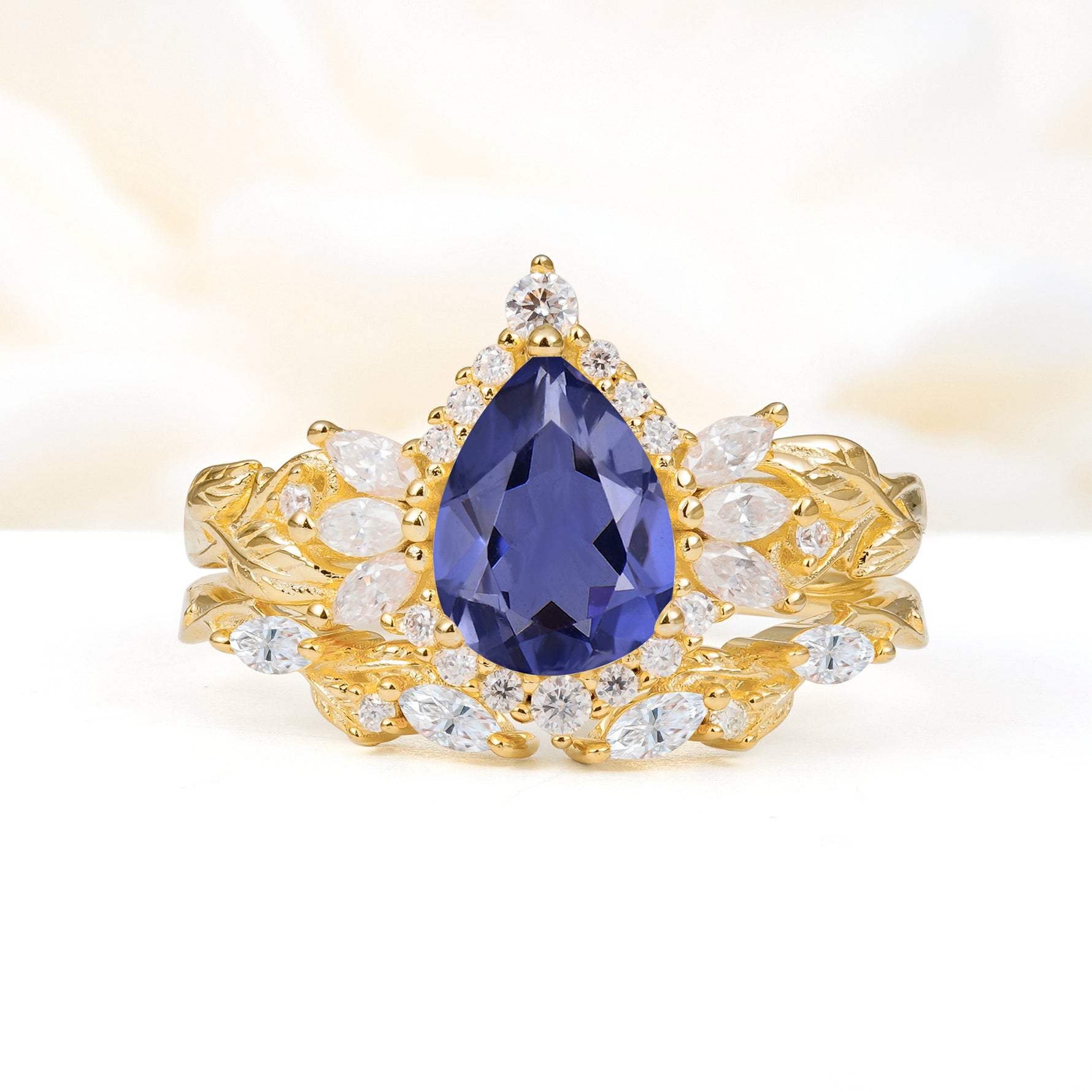 SR17675 Tanzanite Ring - Yellow-Gold