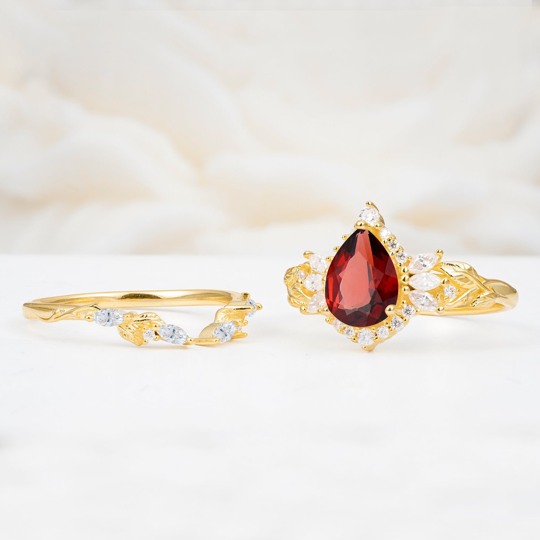 SR17675 Garnet Ring - Additional view