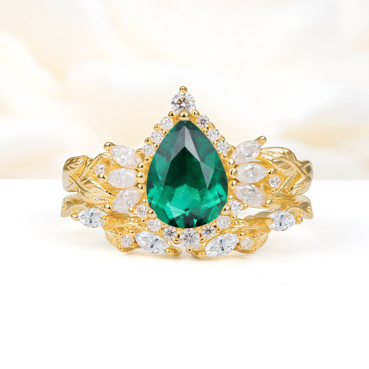 SR17675 Emerald Ring - Yellow-Gold