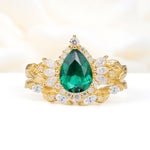 SR17675 Emerald Ring - Yellow-Gold