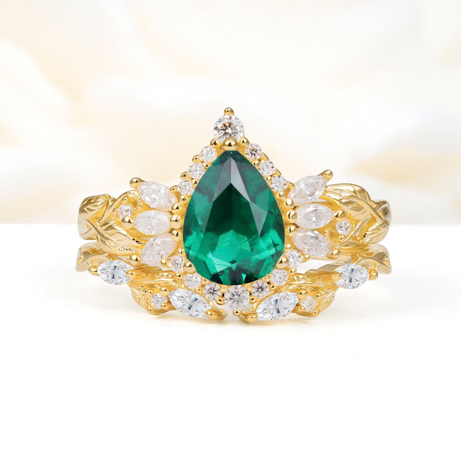 SR17675 Emerald Ring - Yellow-Gold