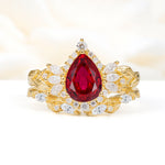 SR17675 Ruby Ring - Yellow-Gold