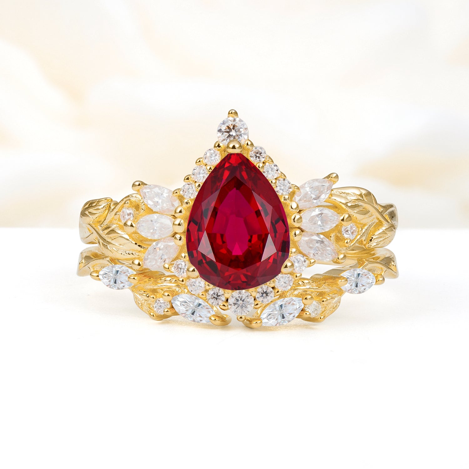 SR17675 Ruby Ring - Yellow-Gold