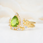 SR17675 Peridot Ring - White-Gold