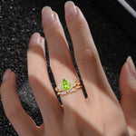 SR17675 Peridot Ring - Rose-Gold