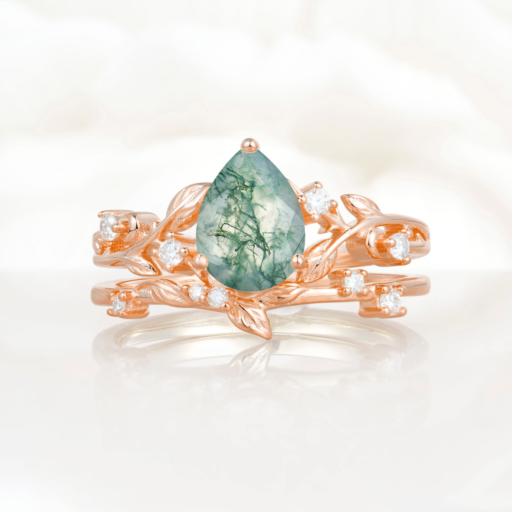 SR17677 Moss Agate Ring - Additional view