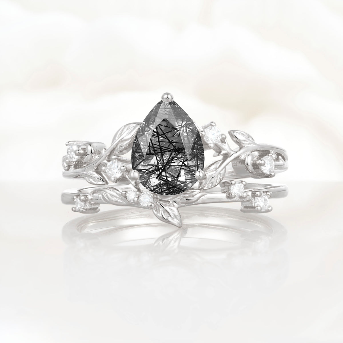 SR17677 Black Rutilated Quartz Ring - Additional view