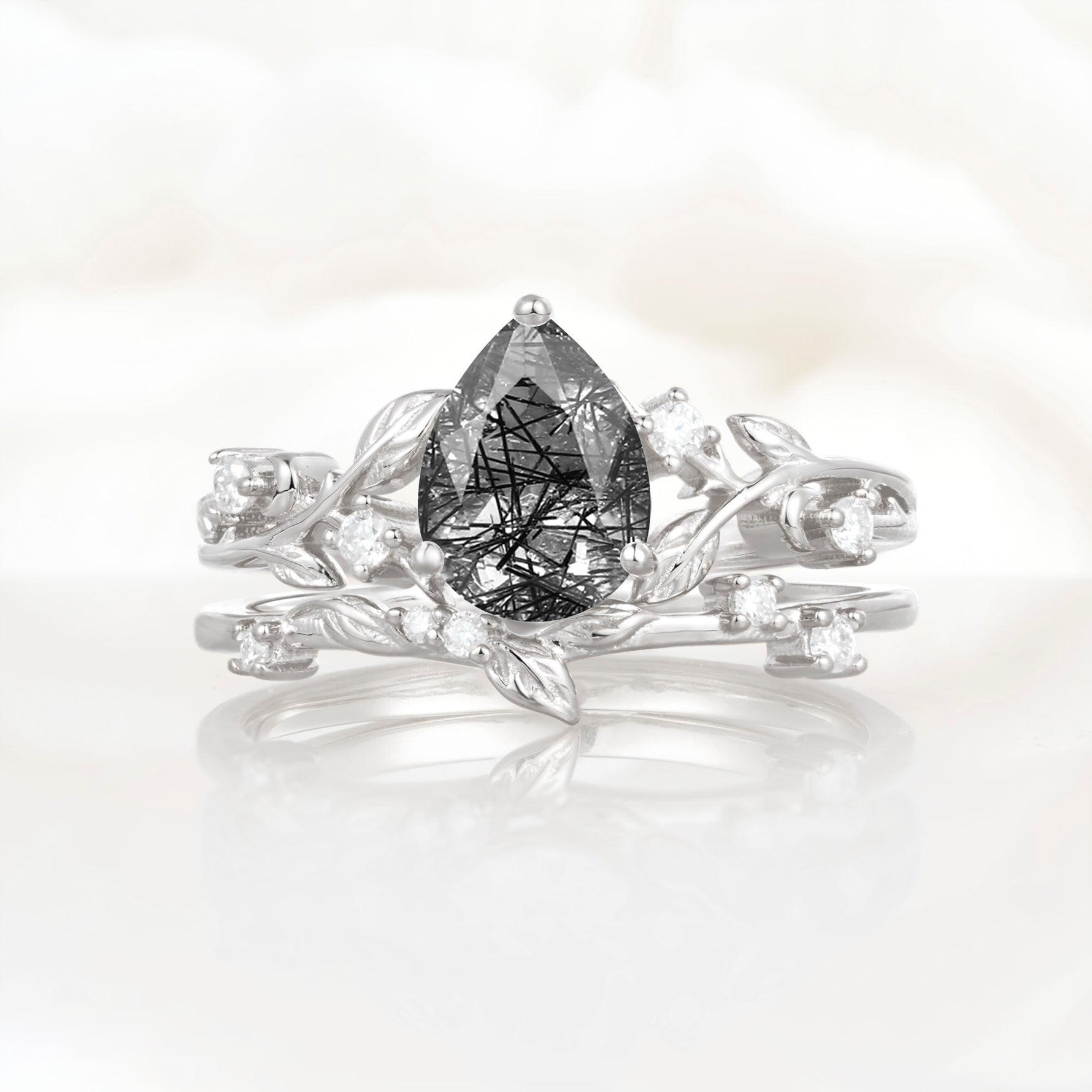 SR17677 Black Rutilated Quartz Ring - Additional view