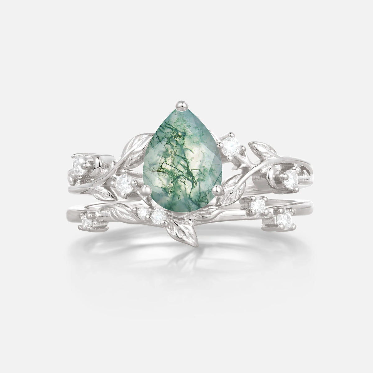SR17677 Moss Agate Ring - Additional view