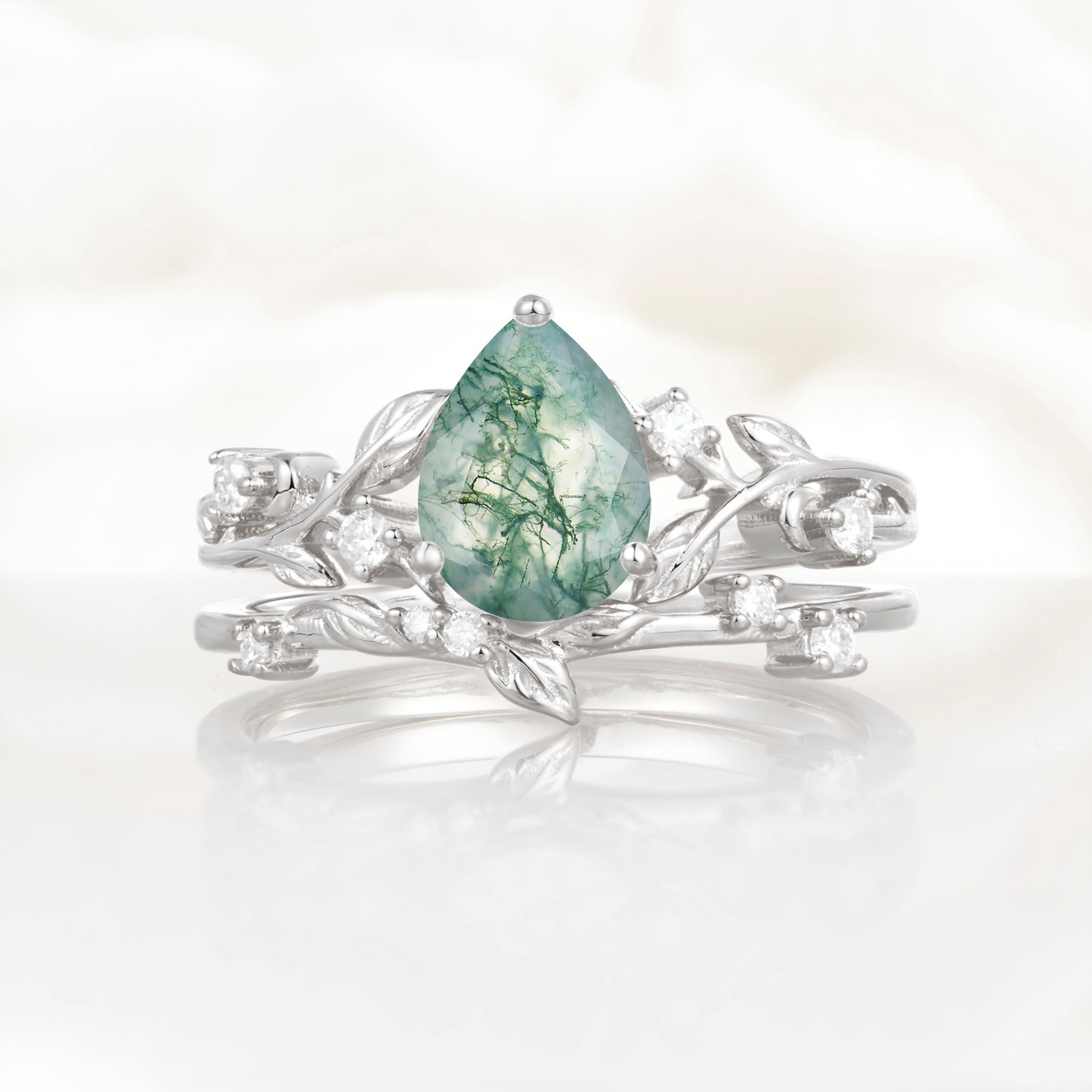 SR17677 Moss Agate Ring - Additional view