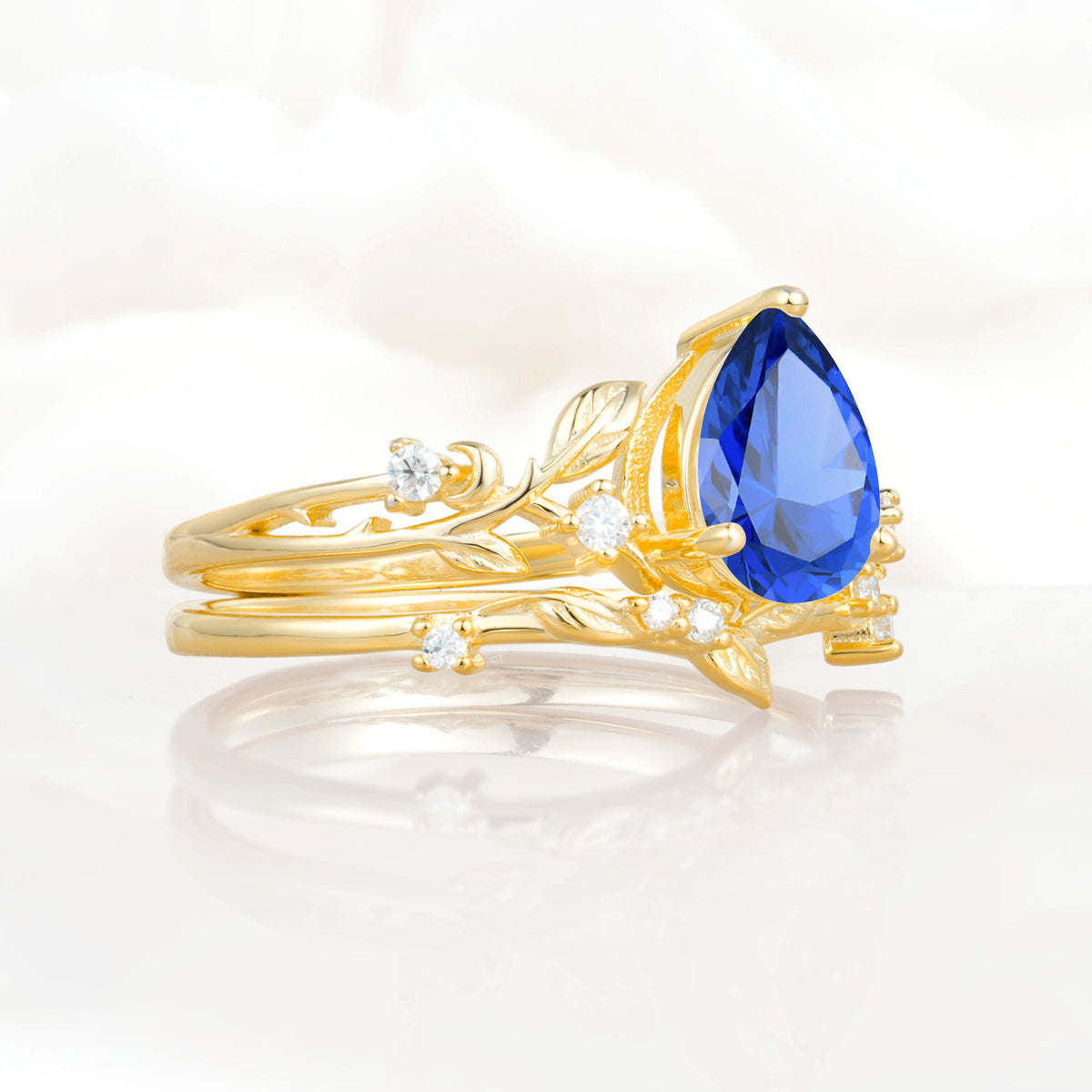 SR17677 Sapphire Ring - White-Gold