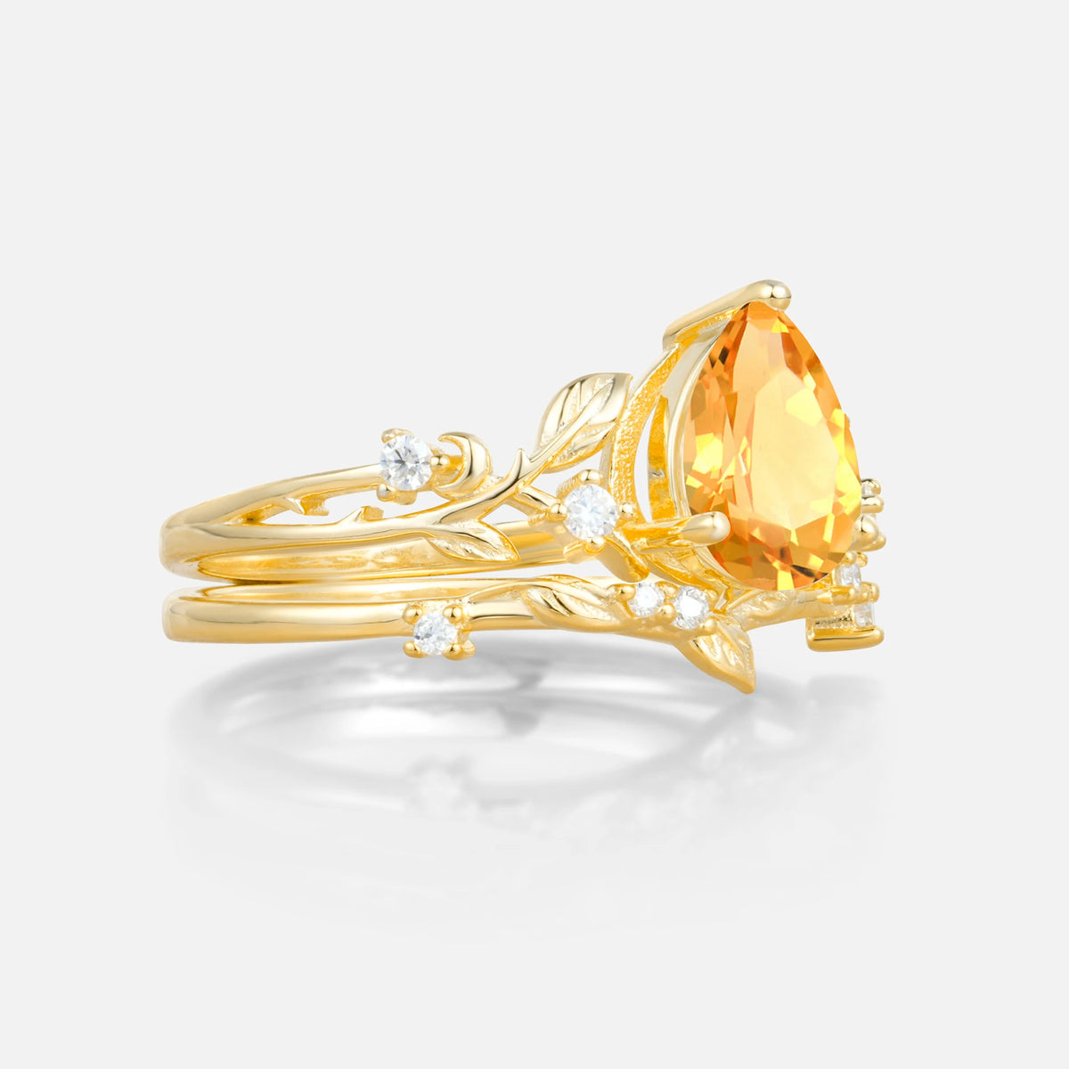 SR17677 Citrine Ring - White-Gold